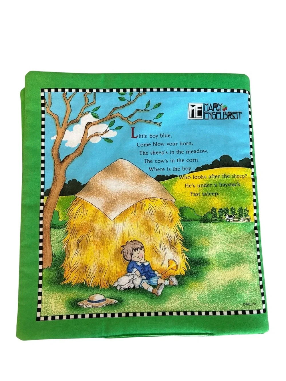 Mary Engelbreit’s Mother Goose Volume 3 Hand-sewn Soft Cloth Book Green Multi